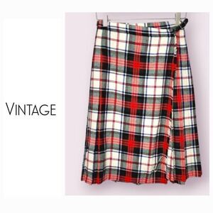 Vintage Scottish plaid skirt Edinburgh woollen mills size xs